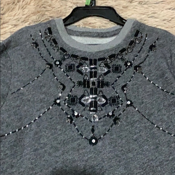 Abercrombie & Fitch Gray Embroidered Sweatshirt - Picture 10 of 10